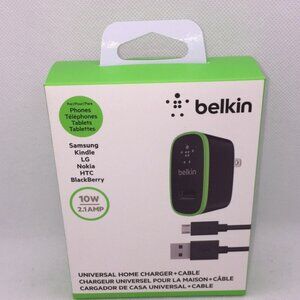Belkin 10W 2.1 Amp Universal Home Charger + Cable for Smartphones Samsung